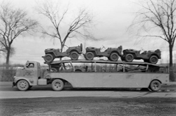 Vintage photo of auto transport